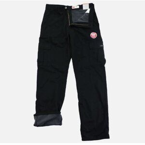 Wrangler W38 L32 Fleece Lined Cargo Men's Pants Black Warm Comfortable New